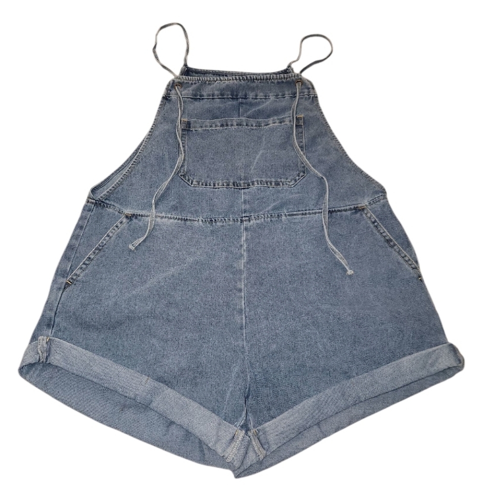 Denim Overall Shorts